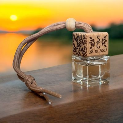 Autolufterfrischer personalisiert, Duft Diffusor, Holz