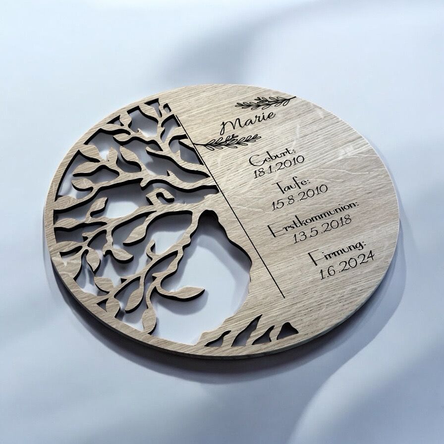 Geschenk Firmung. Lebensbaum personalisiert.