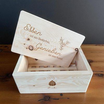 Zirbenholz Brotkiste, Zirbenholz aus Kärnten, Brotdose, Zirbe