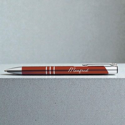 Kugelschreiber Metall mit Gravur - Wunschtext