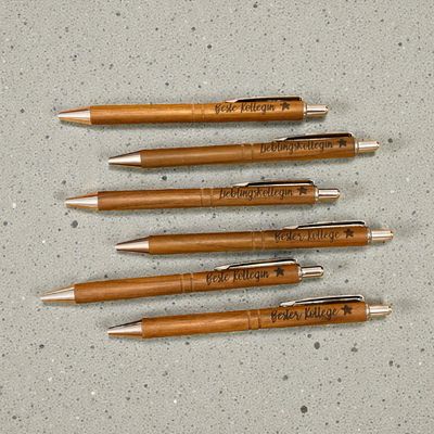 Holz Kugelschreiber mit Gravur, Nussholz