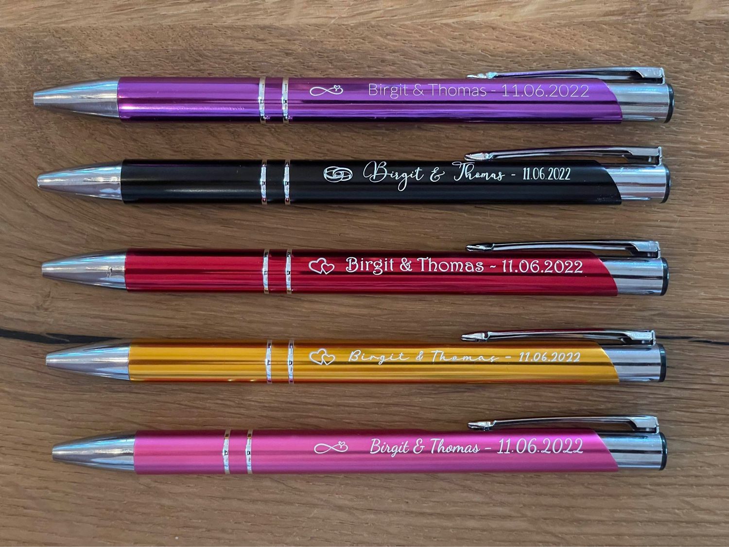Kugelschreiber Metall mit Gravur - zur Hochzeit