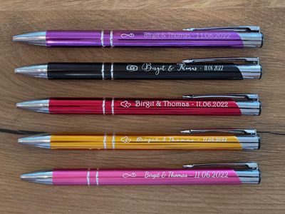 Kugelschreiber Metall mit Gravur - zur Hochzeit