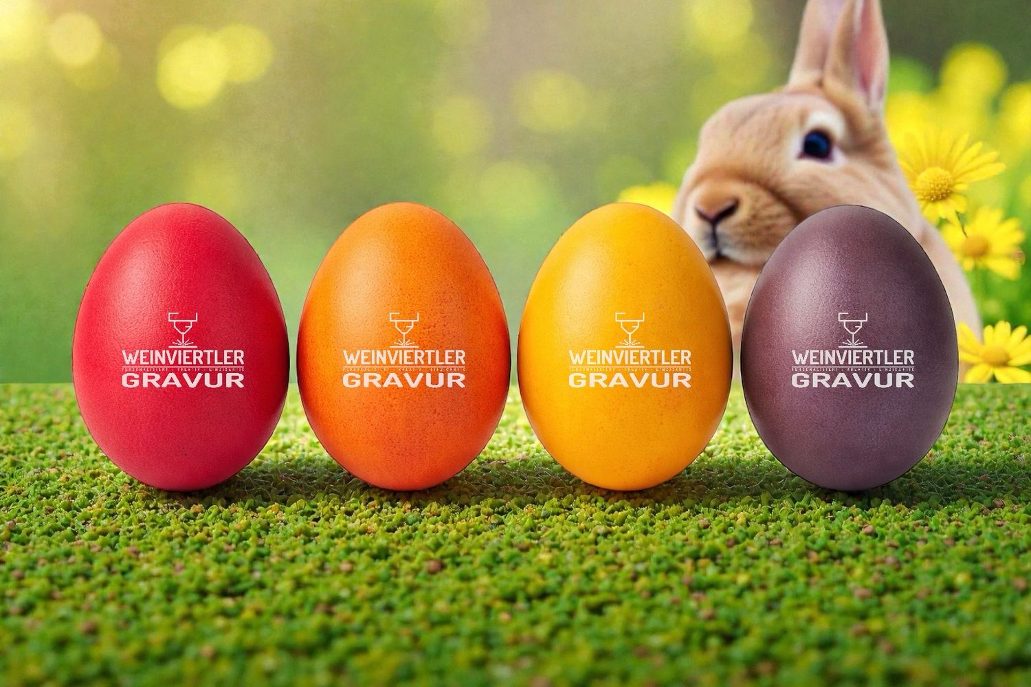 Eure Ostereier (gefärbte Eier müssen vom Kunden bereitgestellt werden) mit Logo/Motiv von uns graviert ab 10 Stück