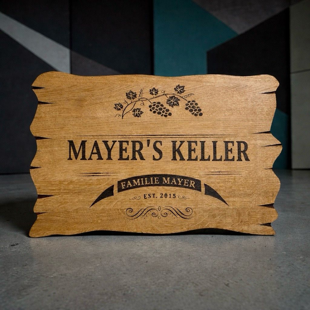 Individuelles Eichenholz-Schild