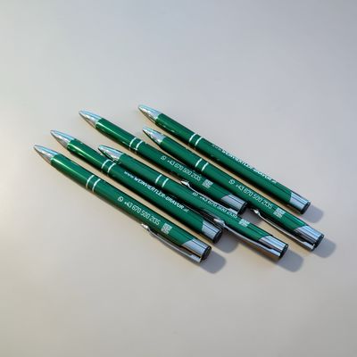 Metall-Kugelschreiber mit individueller Werbebotschaft