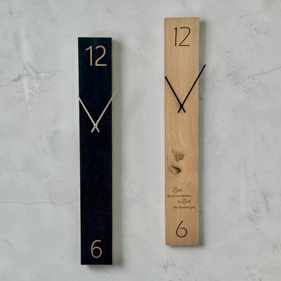 Wanduhr ca. 12x80 cm modern
