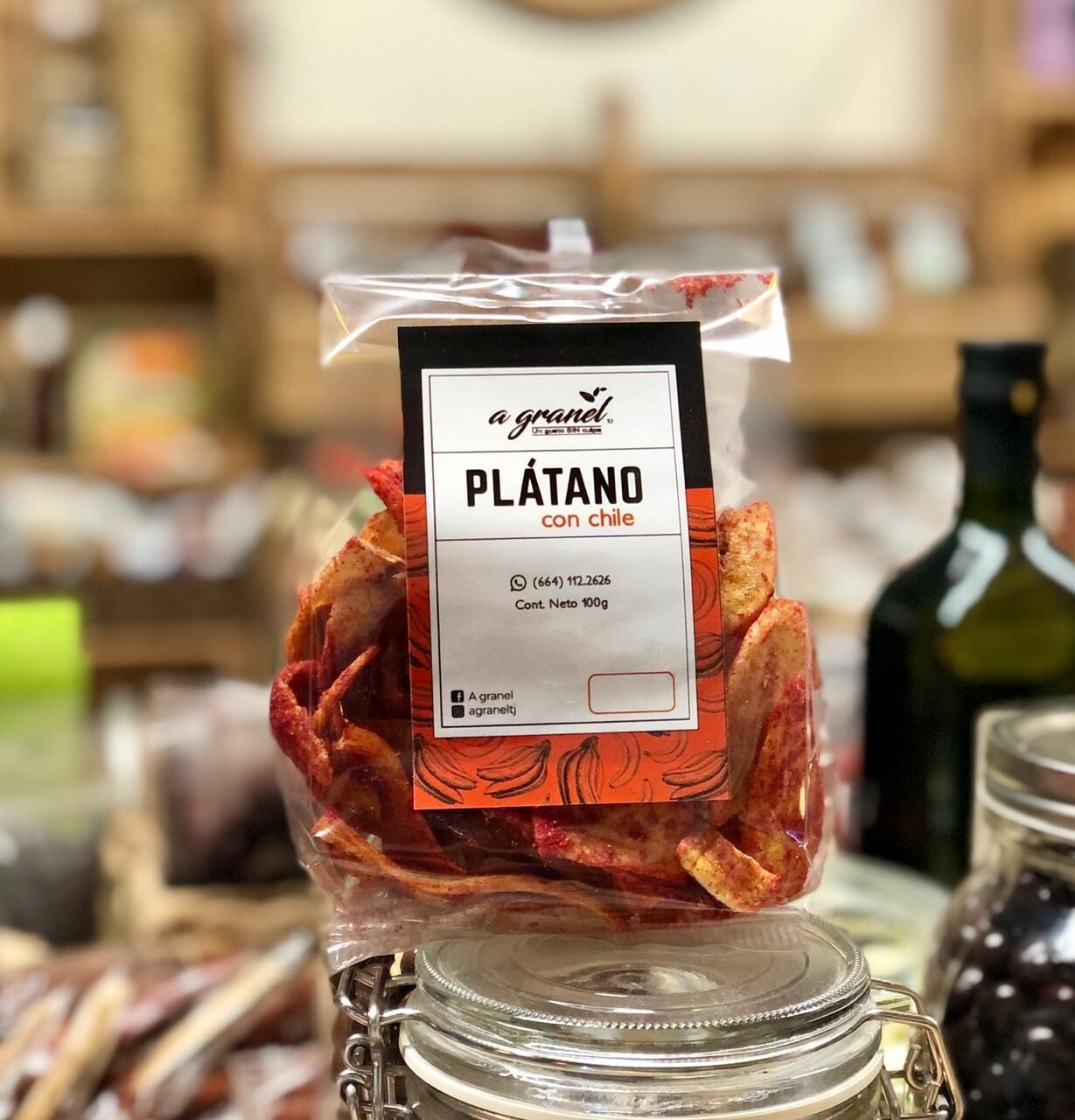 Baked Plantain Chips with chili 8.8oz
