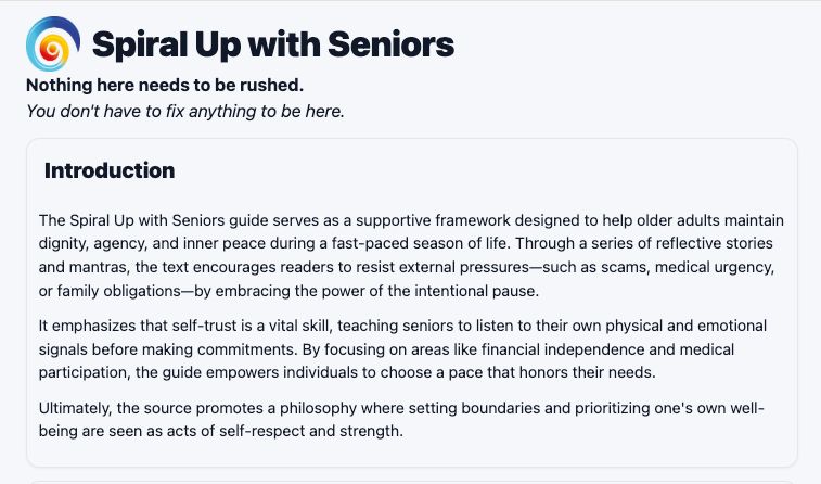 Spiral Up with Seniors