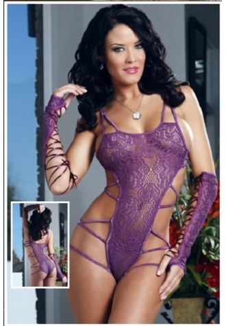 Floral Laced Strappy Teddy