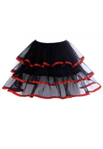 Layered Tulle Petticoat With Satin Ribbon