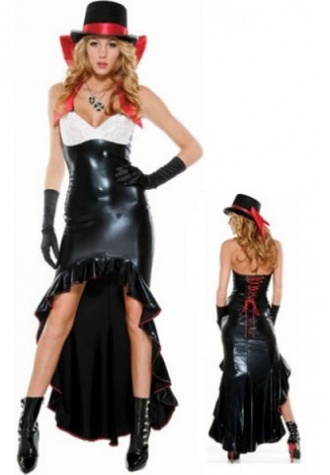 Lace Top Princess Vinyl Gown