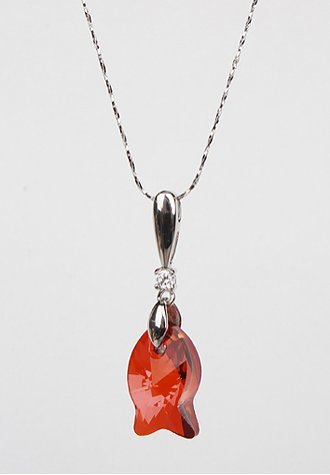 Animal Fish Shaped Swarovski Crystals Necklace