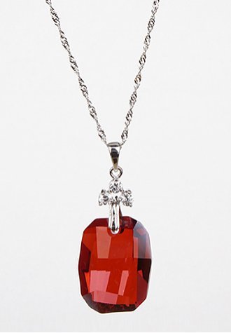 Square Shaped Swarovski Crystals Necklace