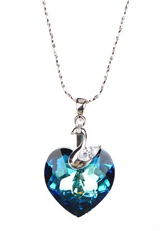Heart Shaped Swarovski Crystal Fashion Necklace