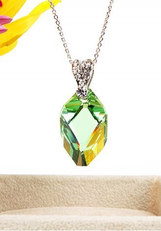 Diamond Shaped Swarovski Crystal Necklace