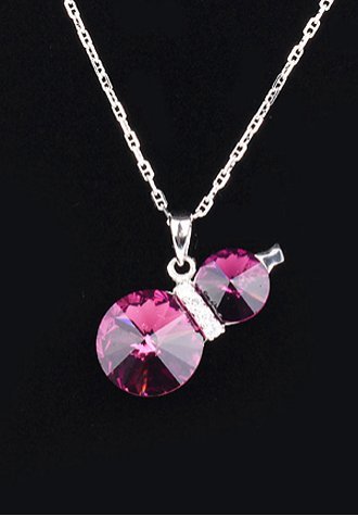 Gourd Shaped Swarovski Crystal Fashion Necklace