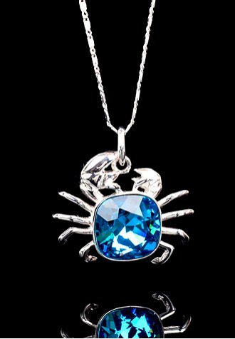 Animal Crab Shaped Swarovski Crystal Fahion Necklace