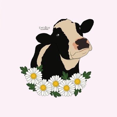 Flower cow