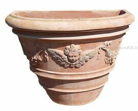 Mezzo vaso angelo - Halber Topf mit Engel Mezzo vaso angelo - Halber Topf mit Engel