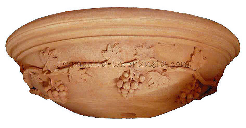 Tasca uva - Terracotta-Wandschale mit Traube Tasca uva - Terracotta-Wandschale mit Traube