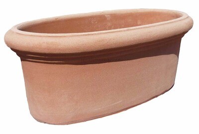 Fioriera ovale - Schlichte ovale Terracotta-Schale Fioriera ovale - Schlichte ovale Terracotta-Schale