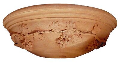 Tasca uva - Terracotta-Wandschale mit Traube Tasca uva - Terracotta-Wandschale mit Traube