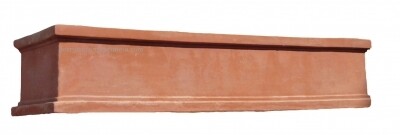 Cassetta liscia - langer niedriger Terracotta-Kasten