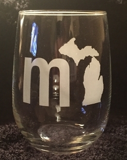 Michigan Stemless Wine Glass