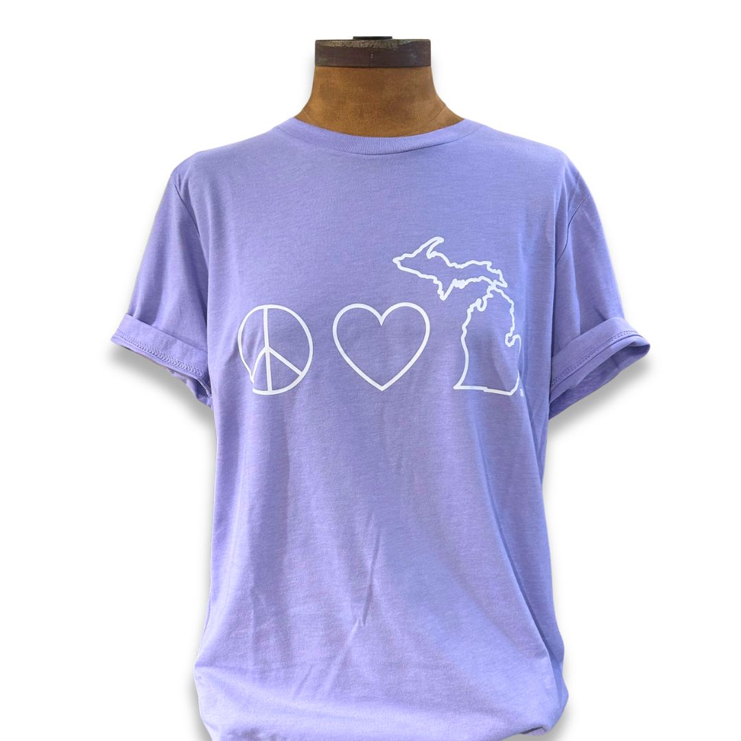 Peace, Love, MI T-Shirt