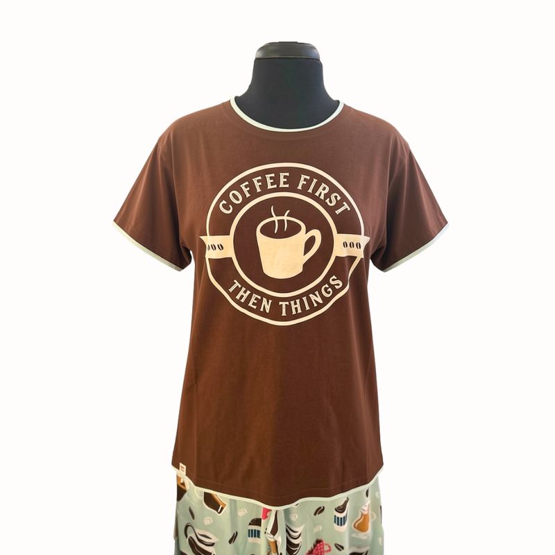 Coffee First Then Things PJ Shirt
