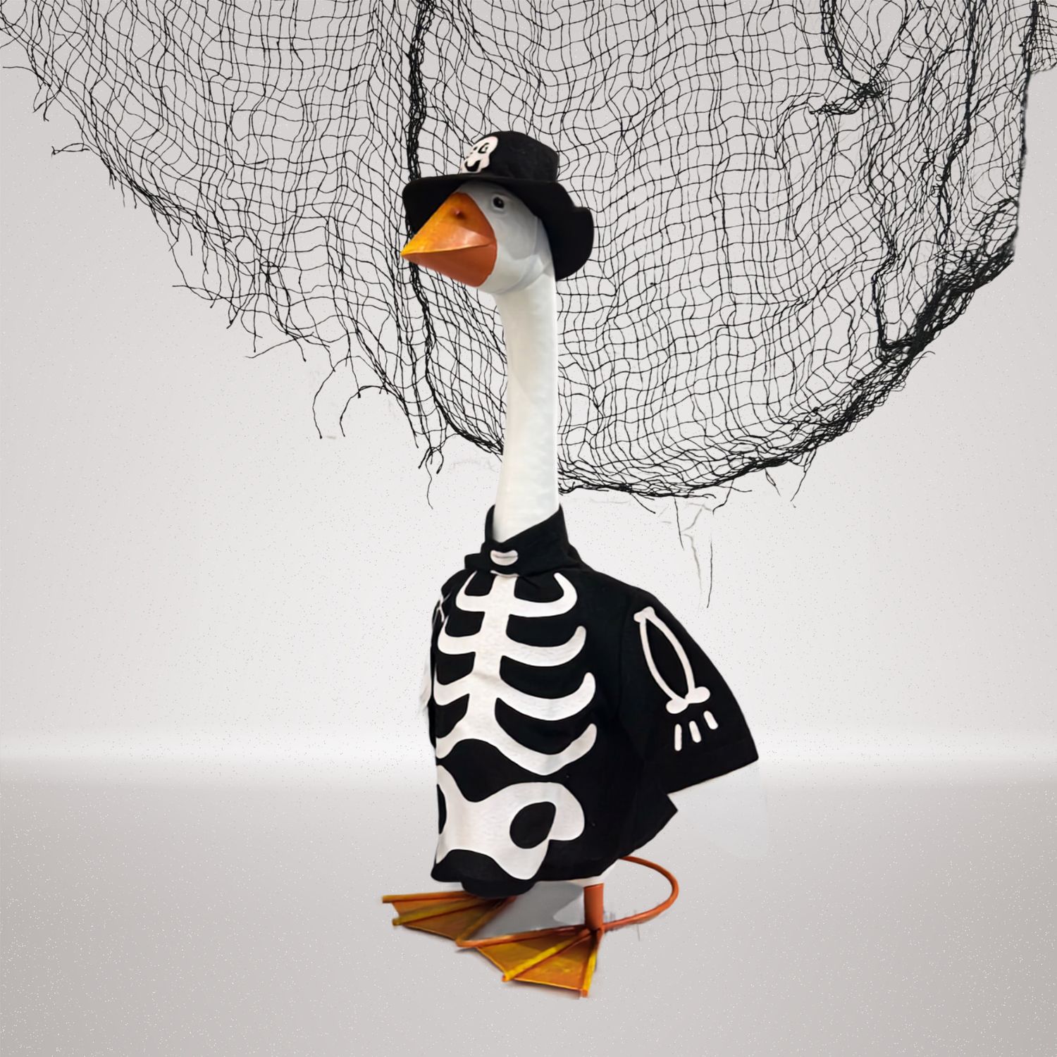 Skeleton Porch Goose Outfit