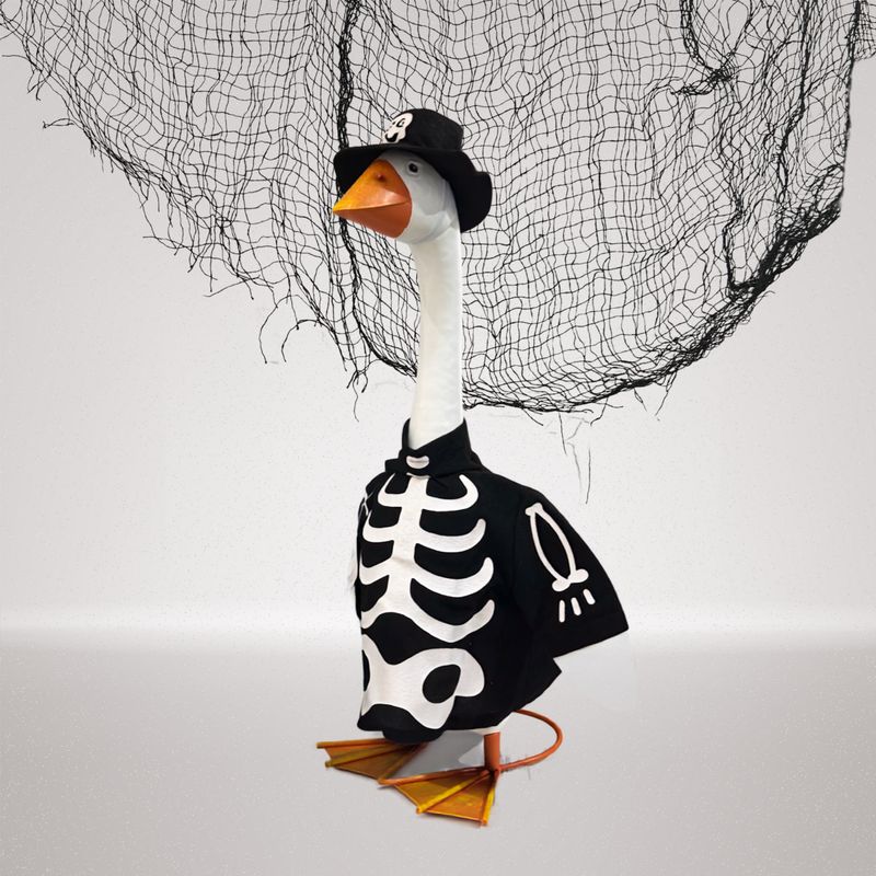 Skeleton Porch Goose Outfit