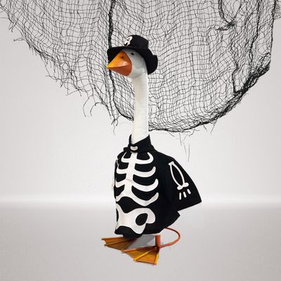 Skeleton Porch Goose Outfit