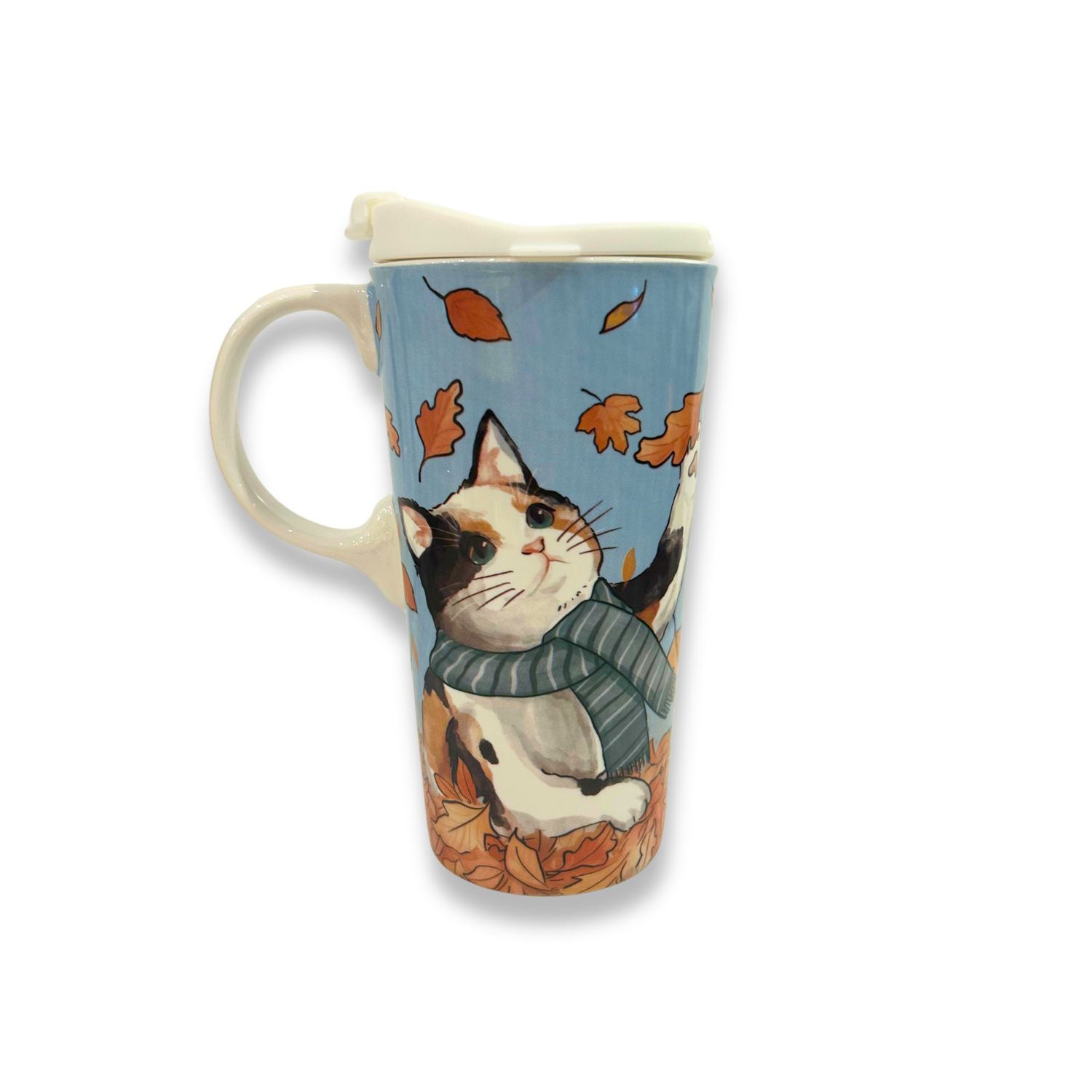Autumn Cat Travel Mug