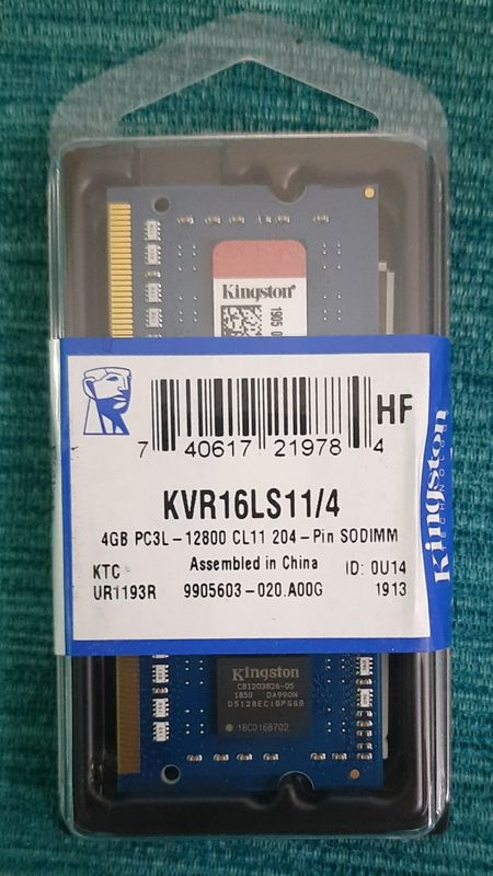 Kingston 4gb ddr3 laptop ram with three years manufacturer warranty
