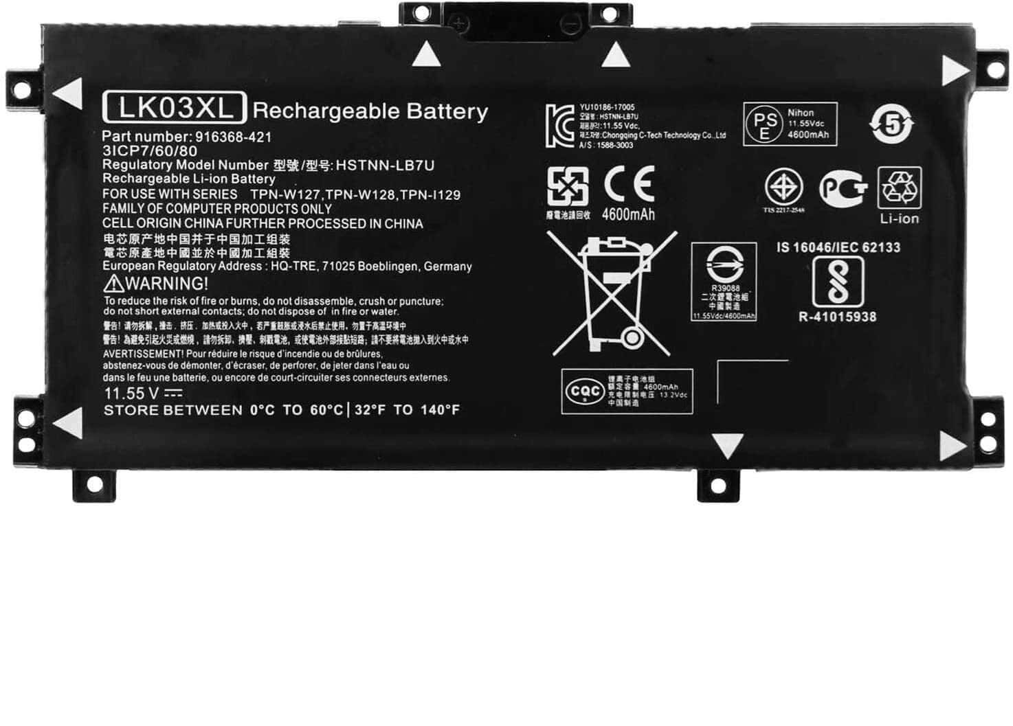 compatible Battery for hp Envy 17m LK03, LK03XL, HSTNN-UB7I Laptop battery