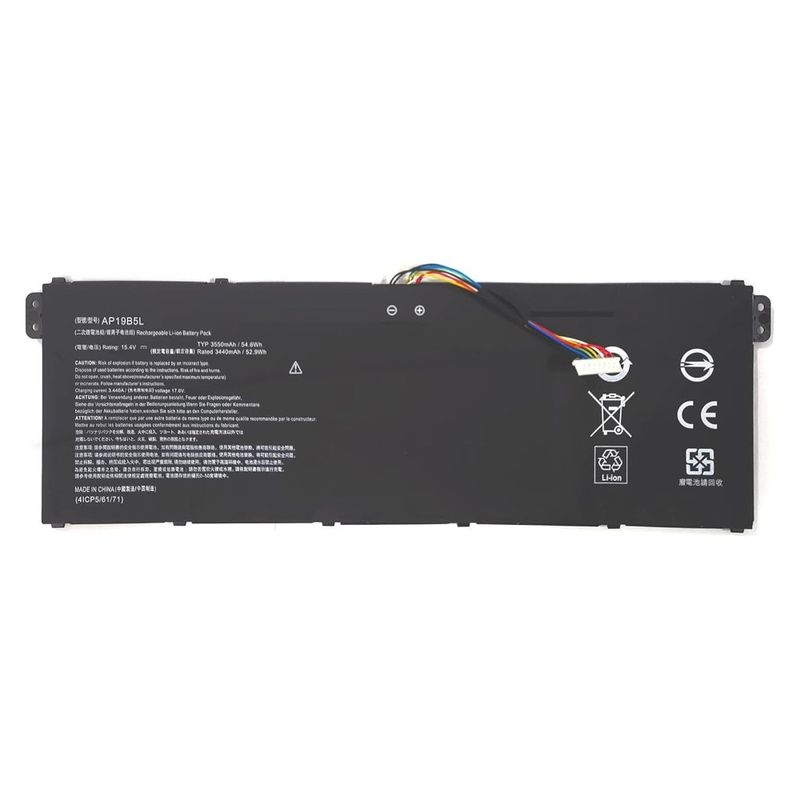 Compatible battery for Acer AP19B5L – Aspire VERO AV15-51-51EG, 54QD, 55ZQ, 71JU, 78H5 Laptops