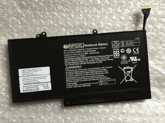 HP Envy 13 X360 NP03XL  HSTNN-LB6L 760944-421 TPN-Q146​  laptop battery