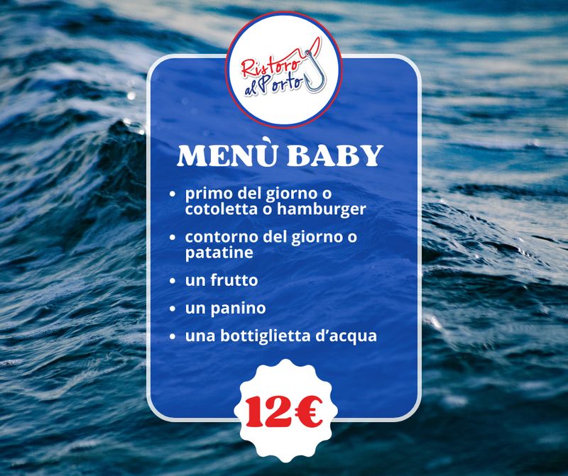 MENU' BABY CON COTOLETTA O HAMBURGHER
