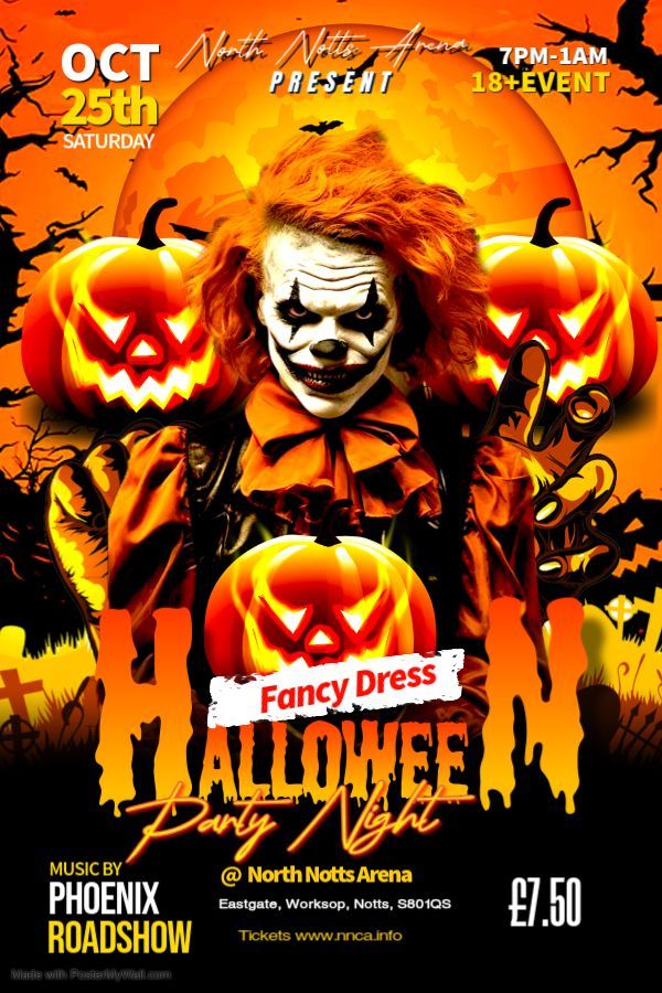Saturday 25th October 2025 - Halloween Party Night