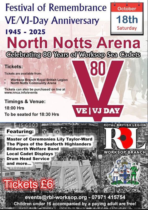 Saturday 18th October 2025 - Festival Of Remembrance
