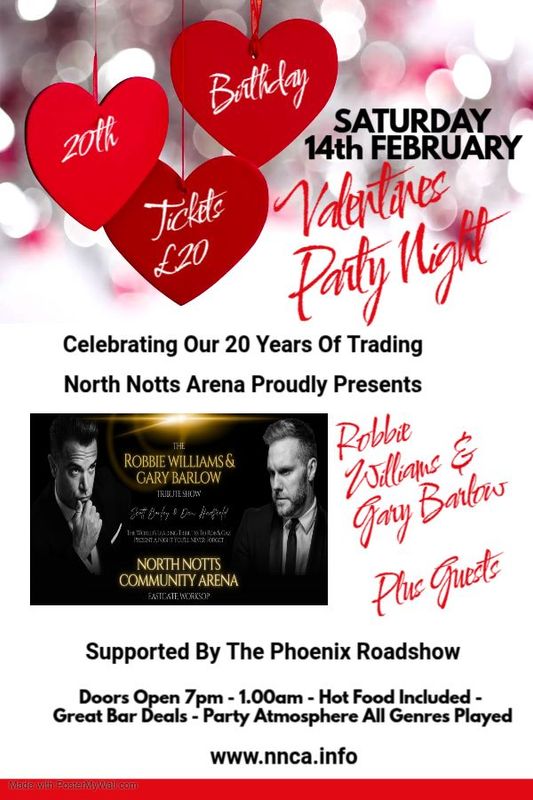 Saturday 14th February 2026 -  Valentines 20th Birthday