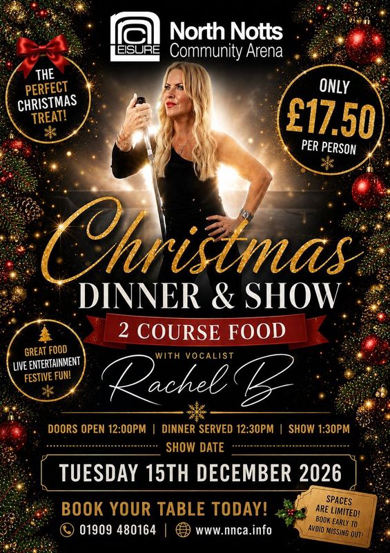 TUESDAY - 15TH DECEMBER 2026 - CHRISTMAS AFTERNOON DINNER & SHOW TUESDAY - 15TH DECEMBER 2026 - CHRISTMAS AFTERNOON DINNER & SHOW