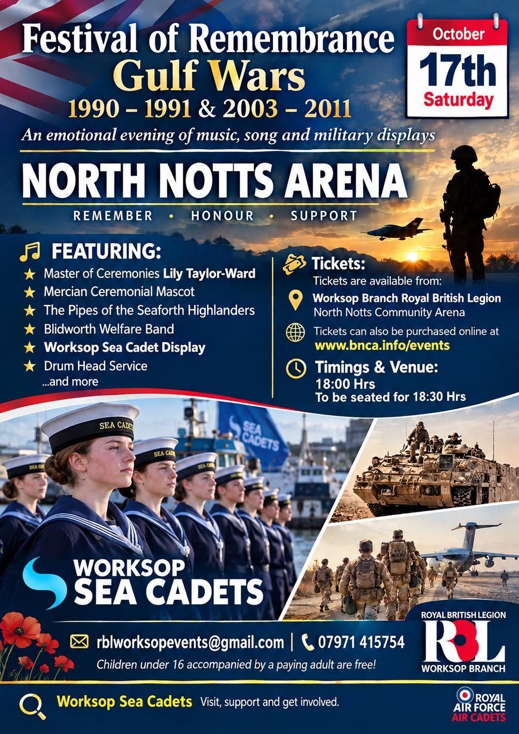 Saturday 17th October 2026 - Festival Of Rememberance Saturday 17th October 2026 - Festival Of Rememberance