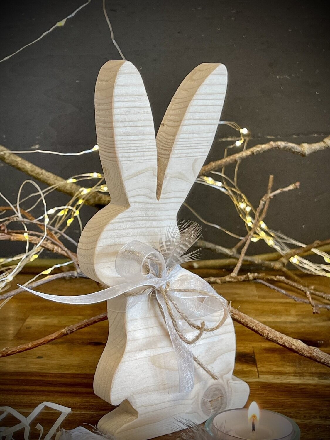 Osterhase - wahlweise in natur, grau, weiß, oder Wunschfarbe ab
