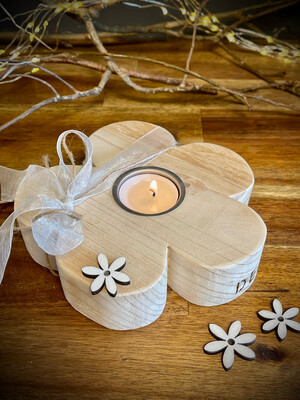 Teelichthalter Blume „Flower“, natur ab Teelichthalter Blume „Flower“, natur ab