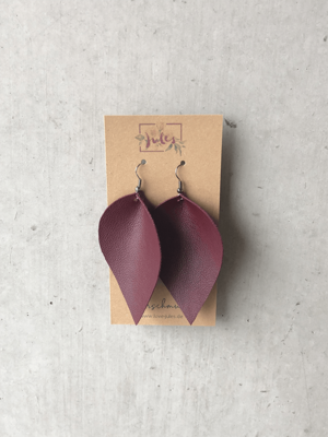Ohrringe | Blätter bordeaux Ohrringe | Blätter bordeaux