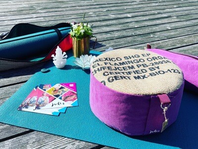 Coffeebag yoga pouf | lila type
