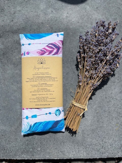 Yoga Augenkissen | Petrol feather Yoga Augenkissen | Petrol feather